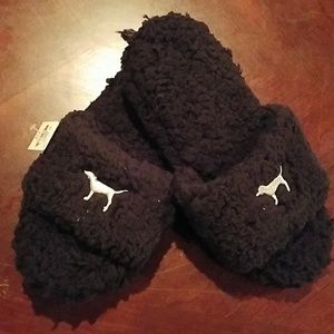 VS PINK Plush Slippers